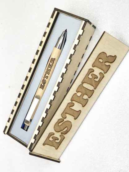 Cofanetto Artigianale Interno in Eco Pelle Carta da Zucchero con Biro e Ricarica